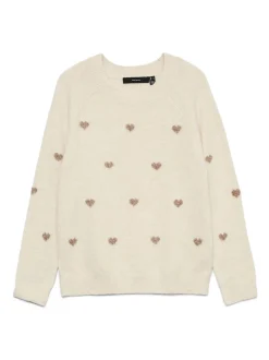 VERO MODA Cream Round Neck Soft Touch Cosy Knitted Jumper