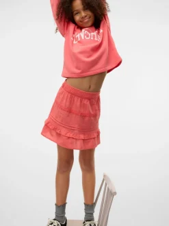 VERO MODA Pink Elasticated Waist Woven Mini Skirt