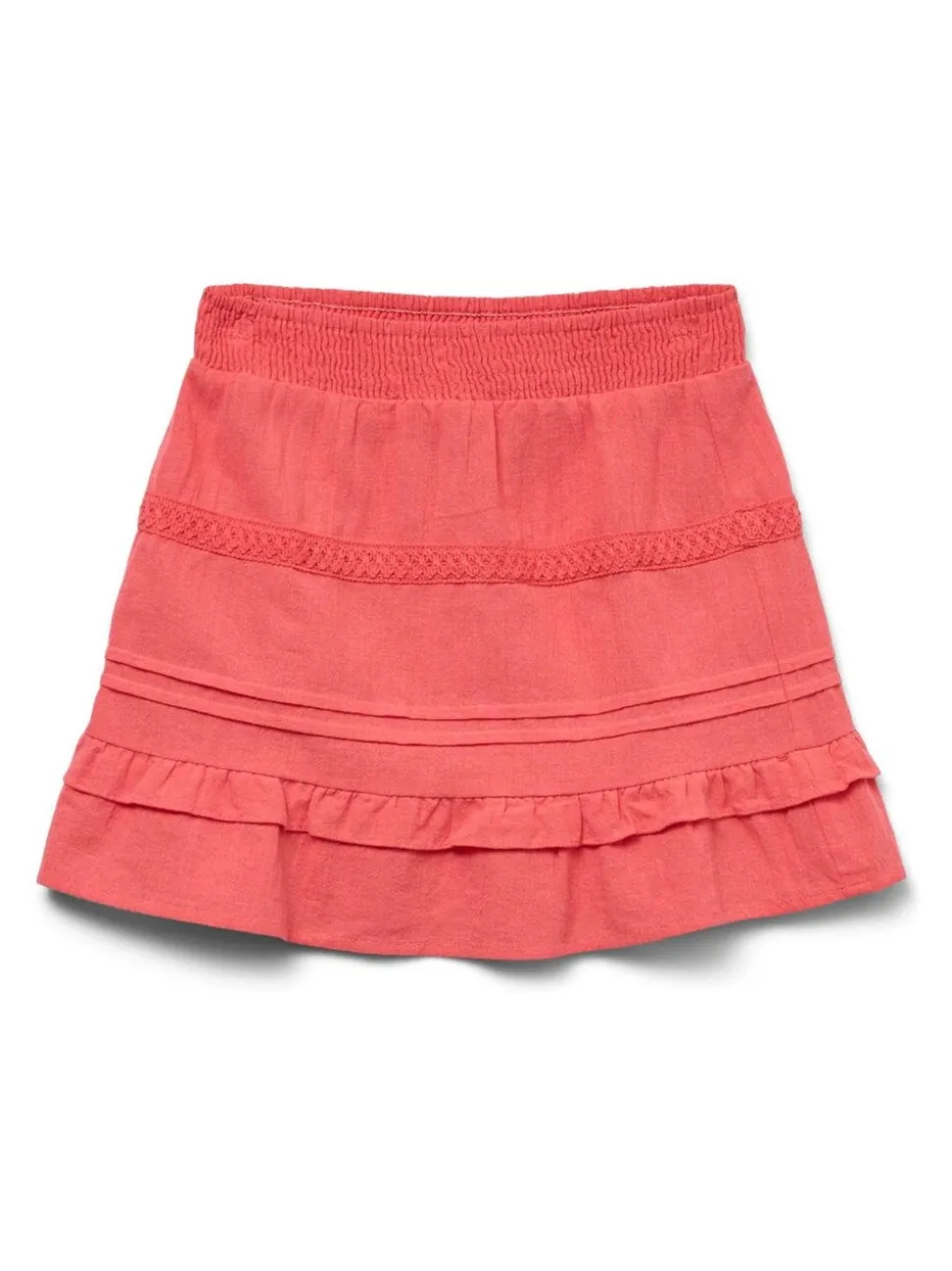 VERO MODA Pink Elasticated Waist Woven Mini Skirt