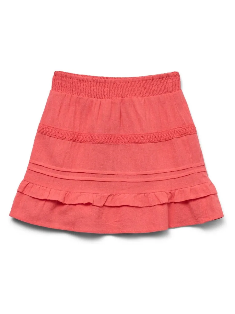 VERO MODA Pink Elasticated Waist Woven Mini Skirt
