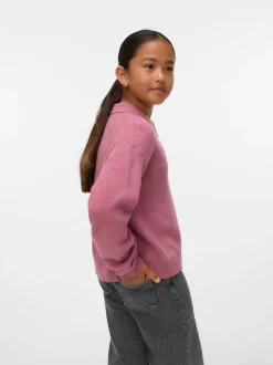 VERO MODA Pink Long Sleeve Polo Neck Jumper