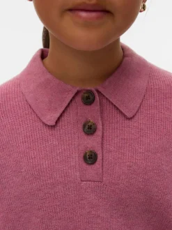 VERO MODA Pink Long Sleeve Polo Neck Jumper