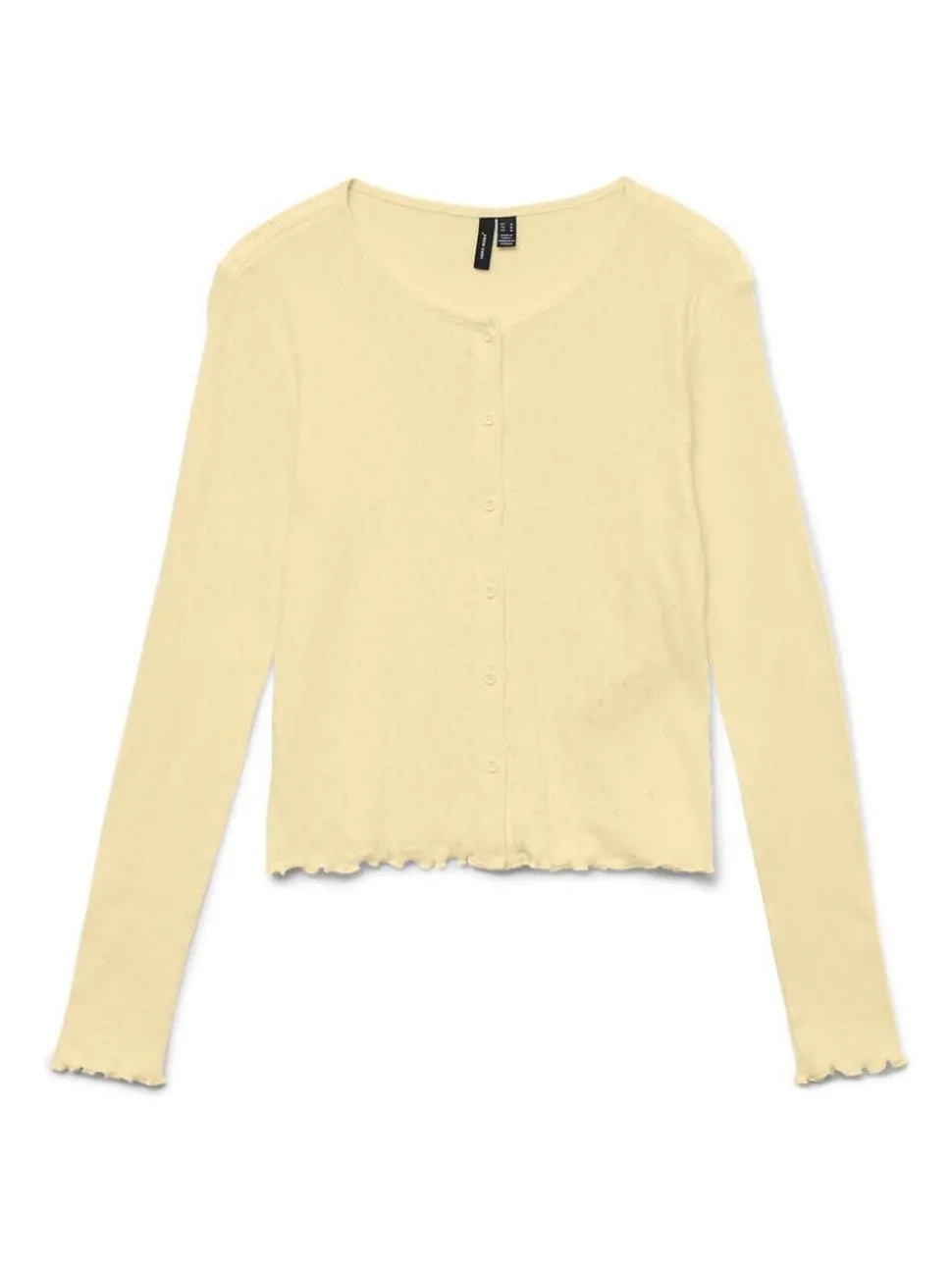 VERO MODA Yellow Long Sleeve Pointelle Cardigan