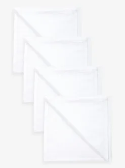 White 100% Cotton Muslin Baby Cloths 4 Pack