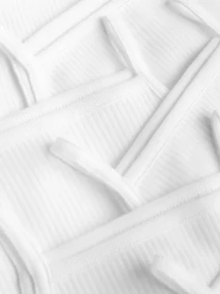 White 5 Pack Baby Strappy Bodysuits