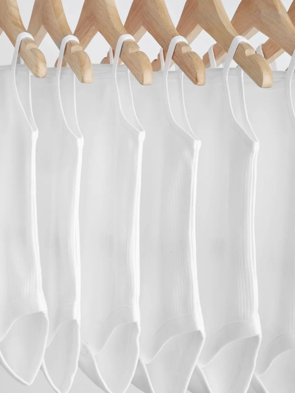 White 10 Pack Baby Strappy Bodysuits