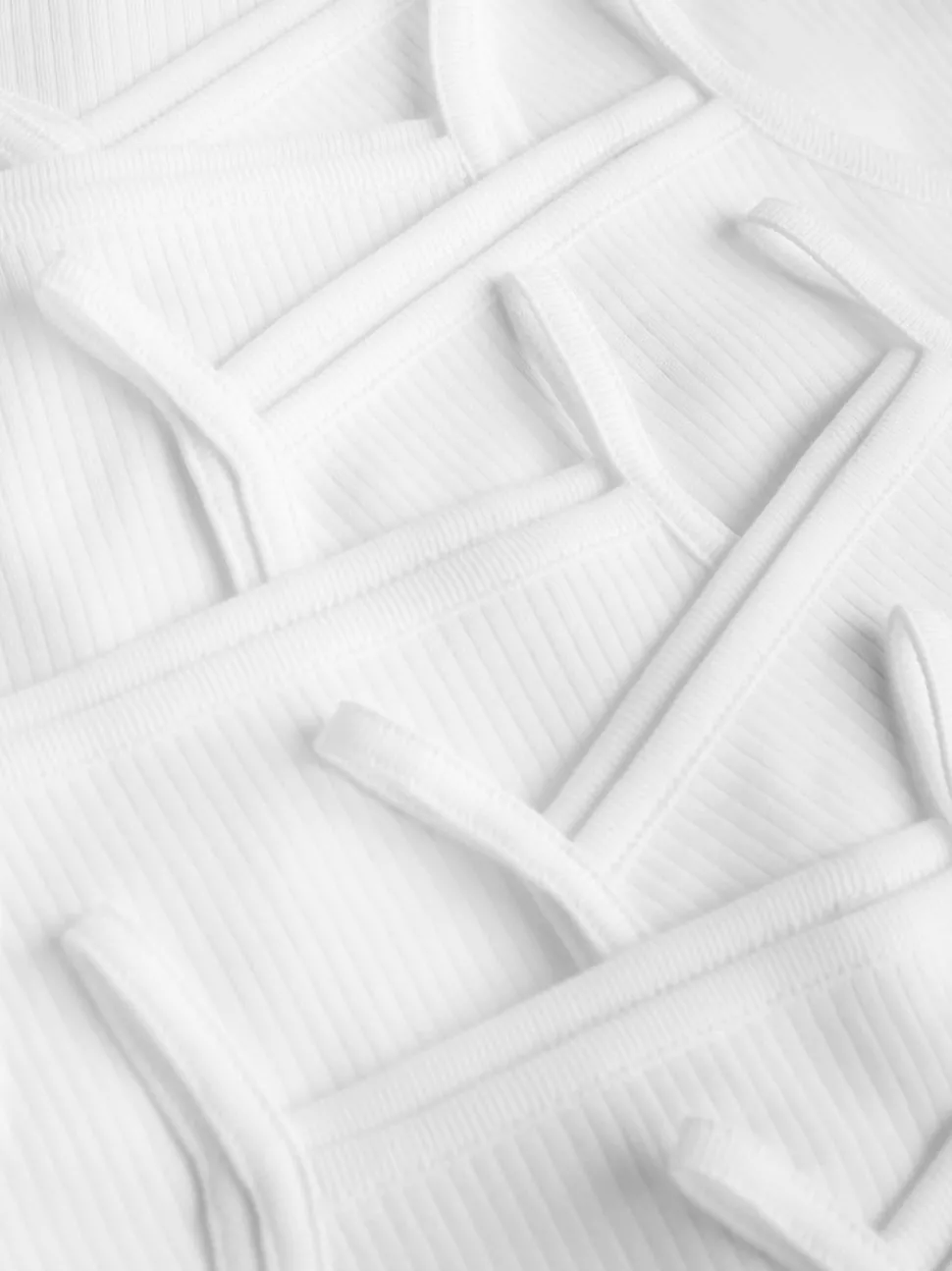White 10 Pack Baby Strappy Bodysuits