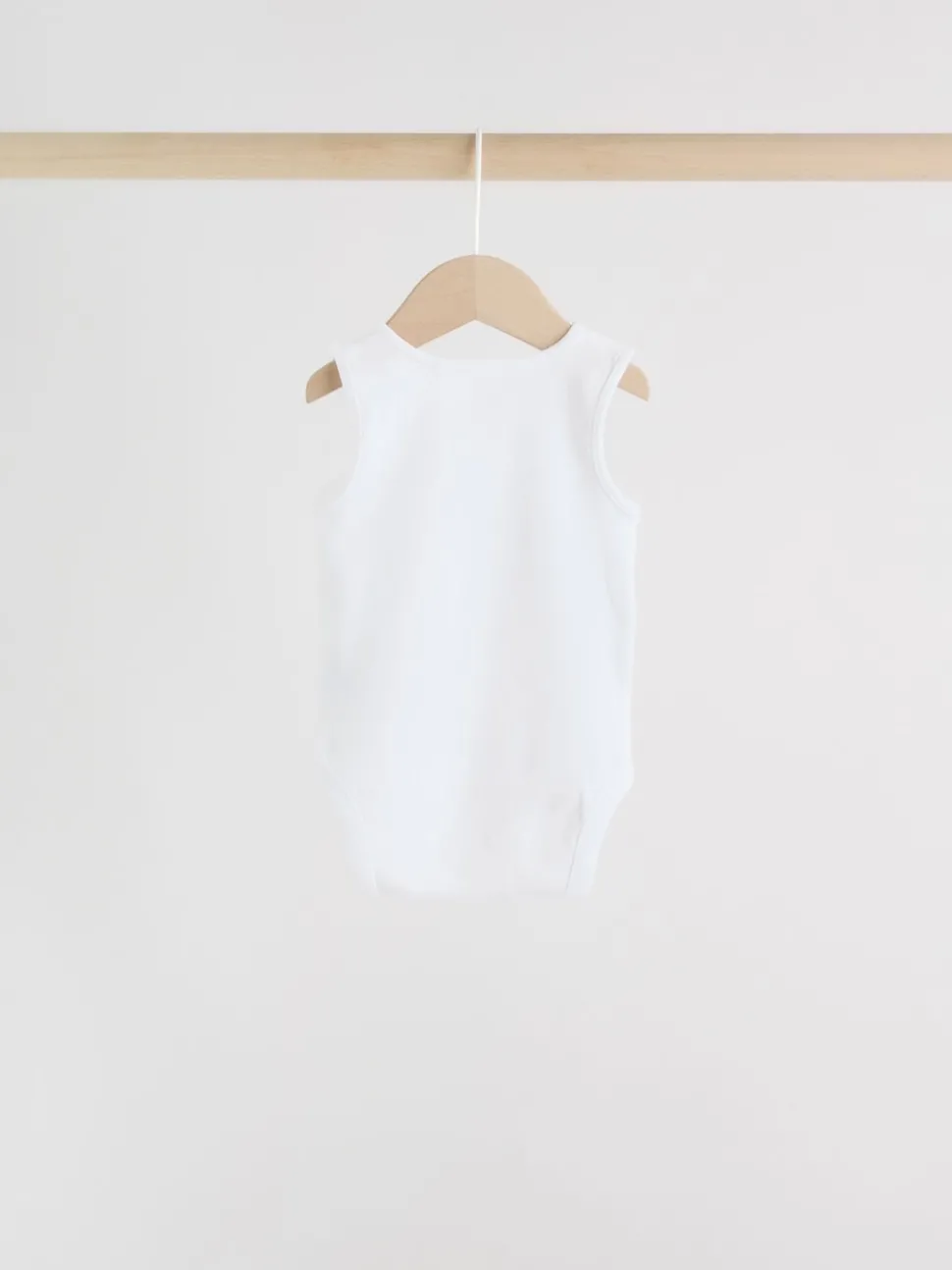 White 5 Pack Baby Vest Bodysuits