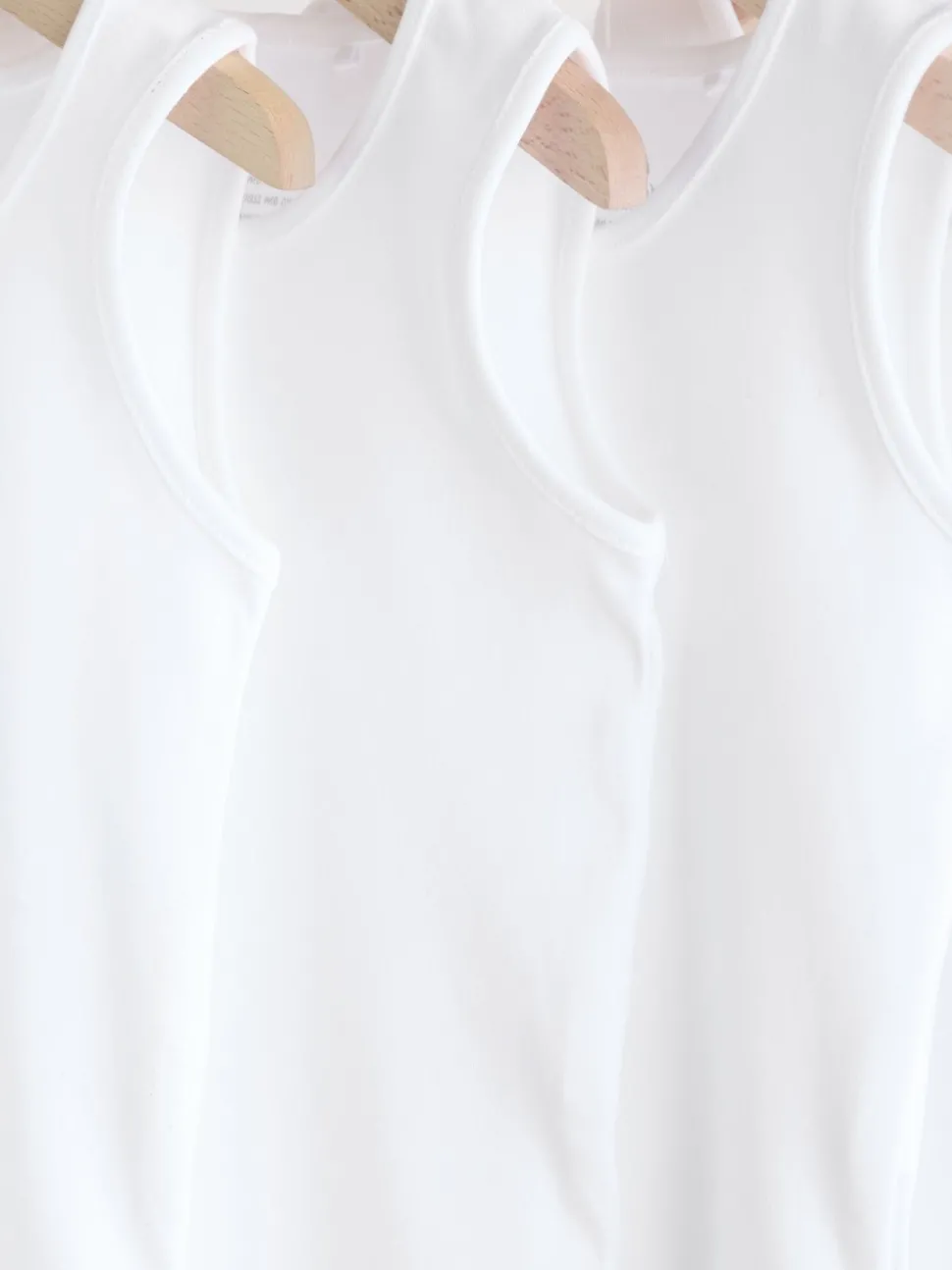 White 5 Pack Baby Vest Bodysuits