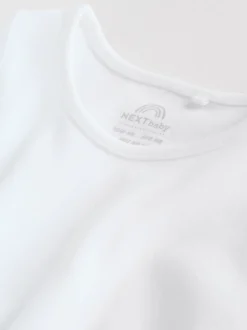 White 5 Pack Baby Vest Bodysuits