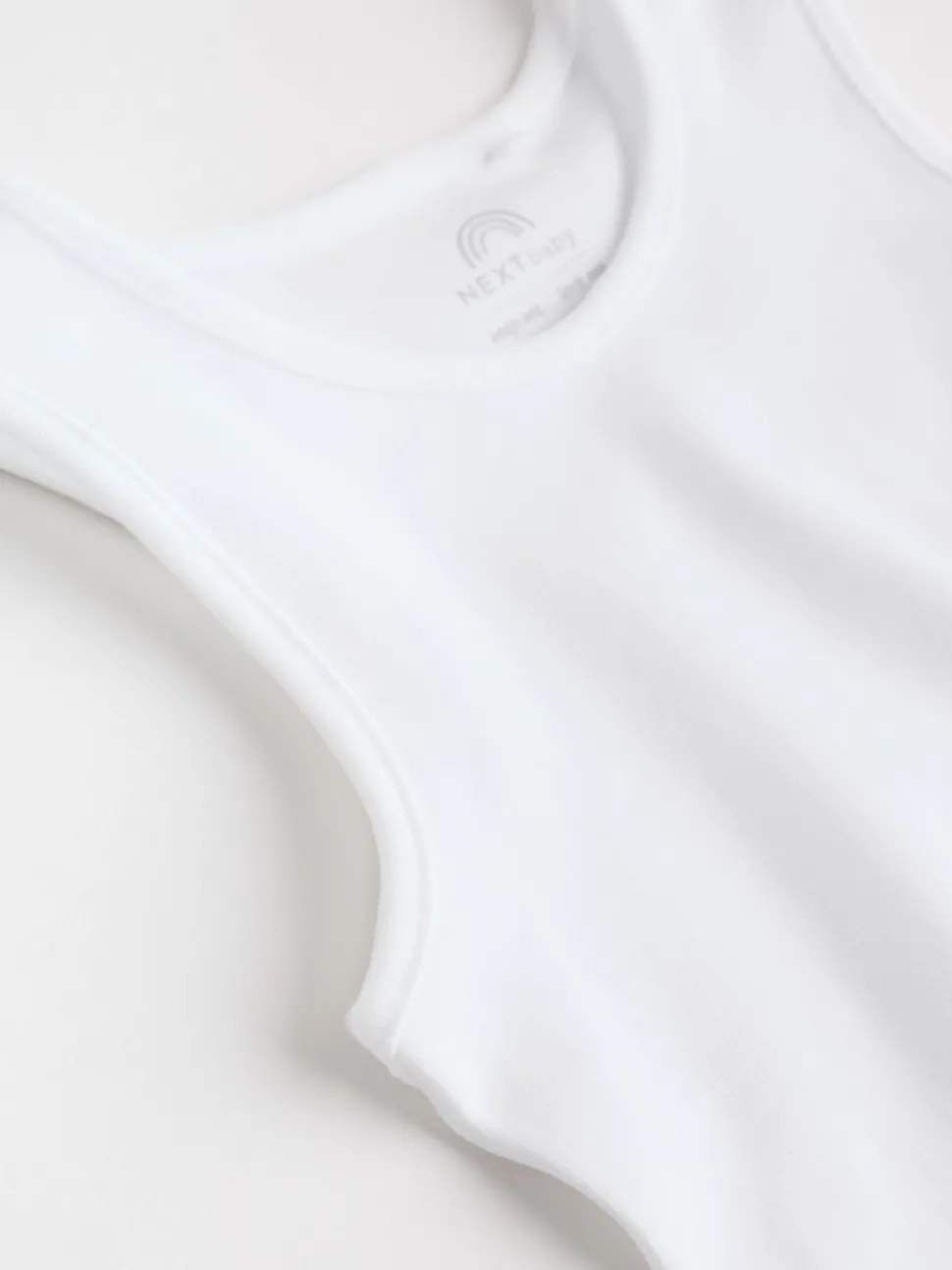 White 5 Pack Baby Vest Bodysuits