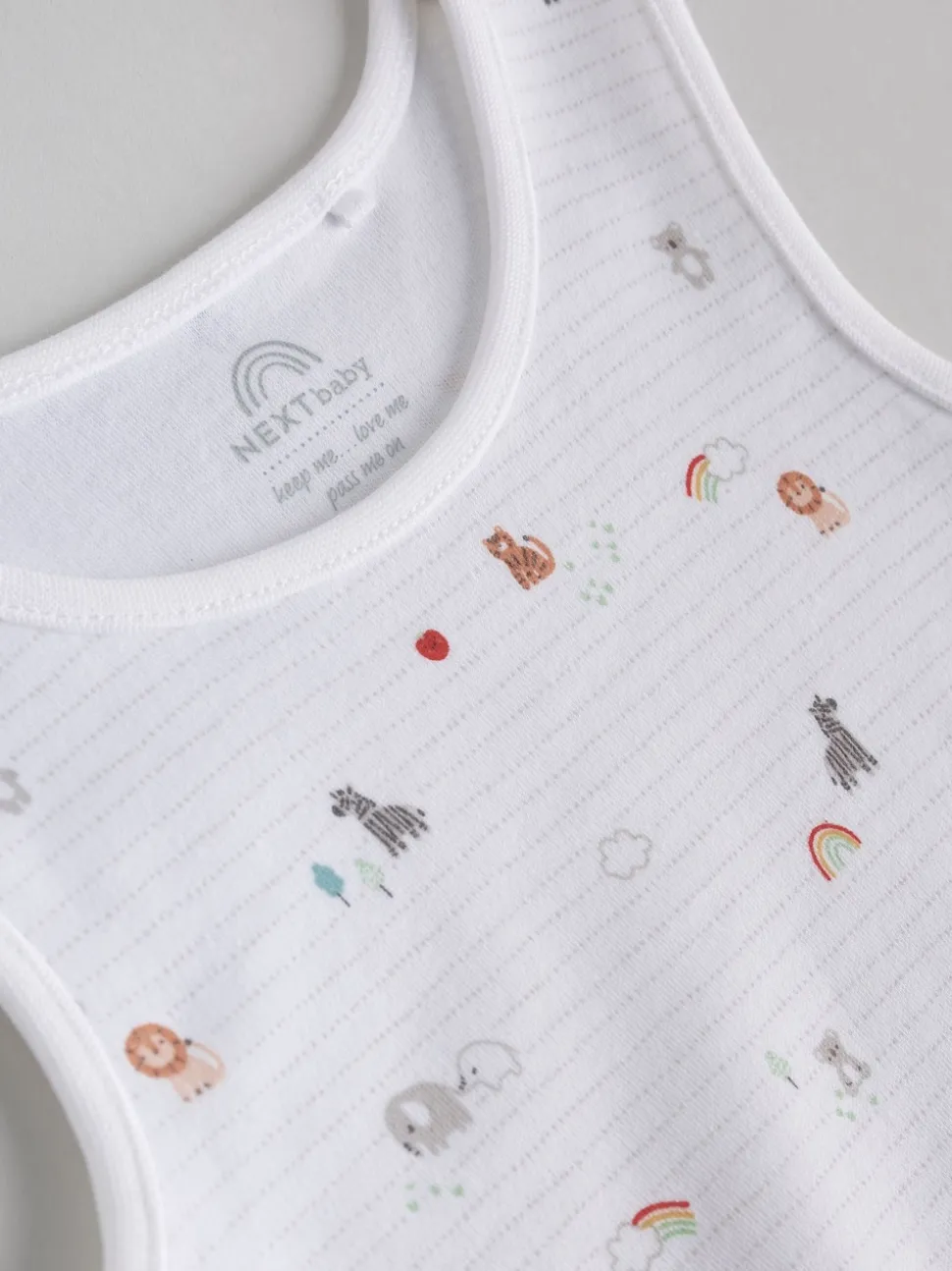 White 5 Pack Baby Vest Bodysuits