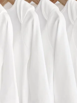 White 7 Pack Essential Baby Long Sleeve Bodysuits