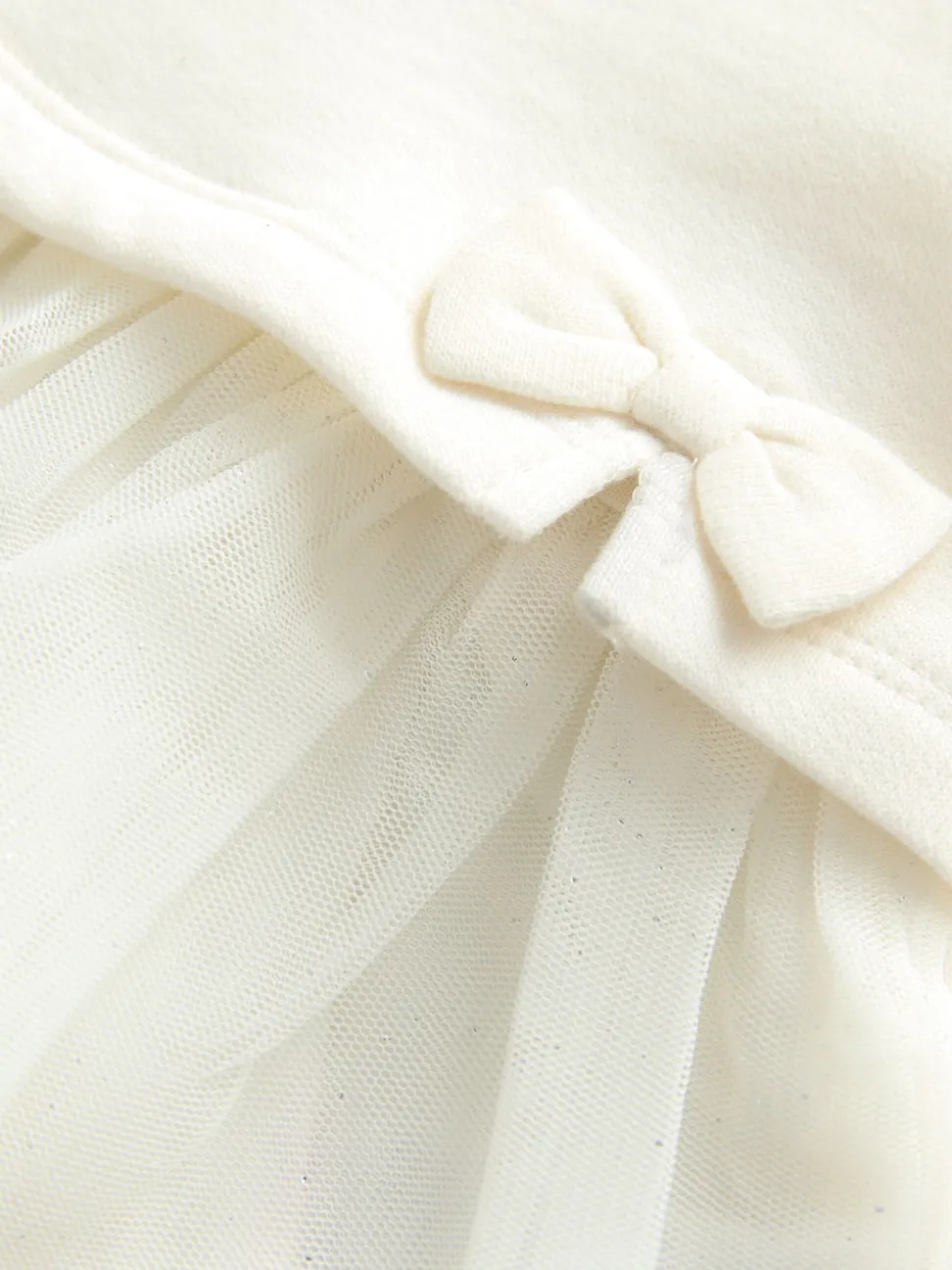 White Baby Twofer Mesh Dress (0mths-2yrs)