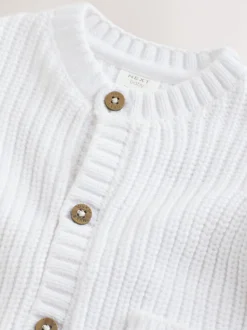 White Born In 2026 Baby Cardigan