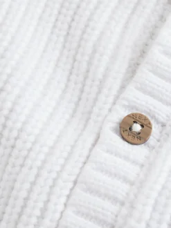 White Born In 2026 Baby Cardigan