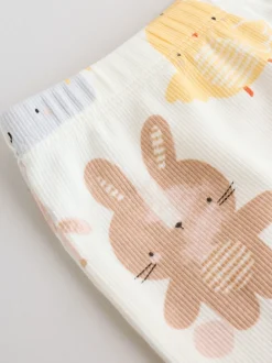 White Bunny Character Print Easter Sweat and Leggings Baby Set (0mths-2yrs)