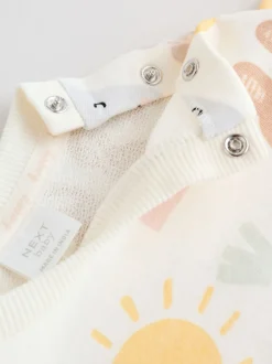 White Bunny Character Print Easter Sweat and Leggings Baby Set (0mths-2yrs)