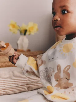 White Bunny Character Print Easter Sweat and Leggings Baby Set (0mths-2yrs)