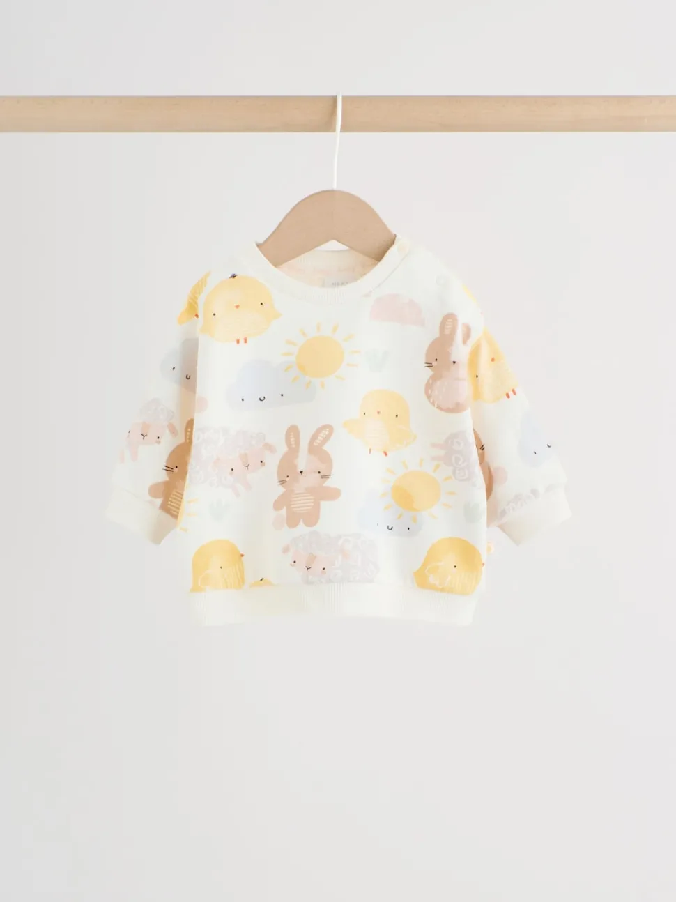 White Bunny Character Print Easter Sweat and Leggings Baby Set (0mths-2yrs)