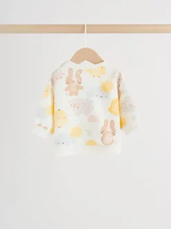 White Bunny Character Print Easter Sweat and Leggings Baby Set (0mths-2yrs)