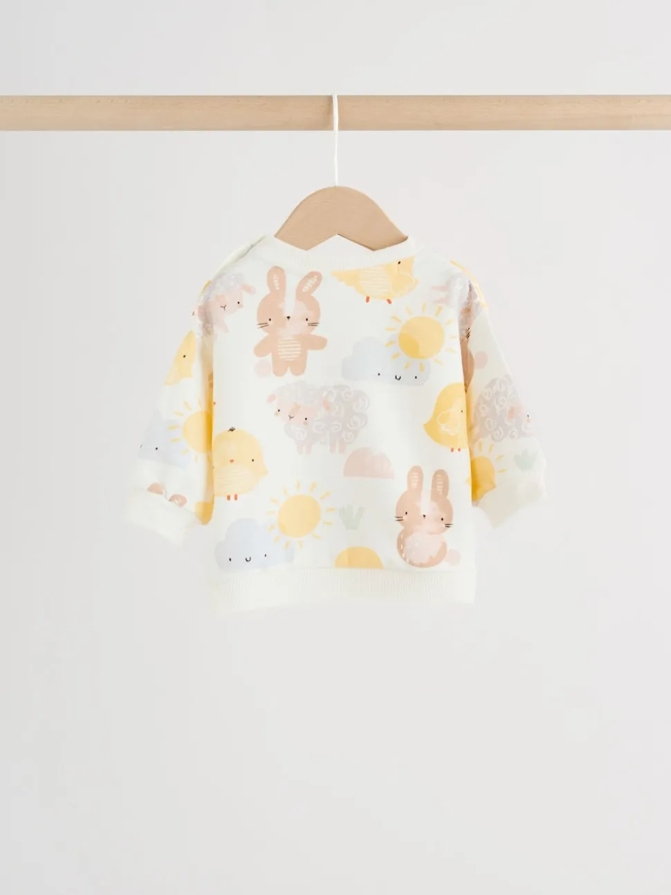 White Bunny Character Print Easter Sweat and Leggings Baby Set (0mths-2yrs)