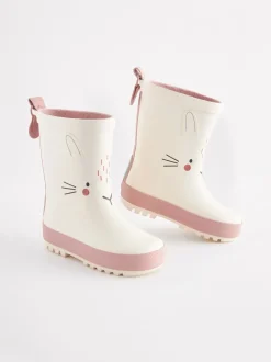 White Bunny Wellies