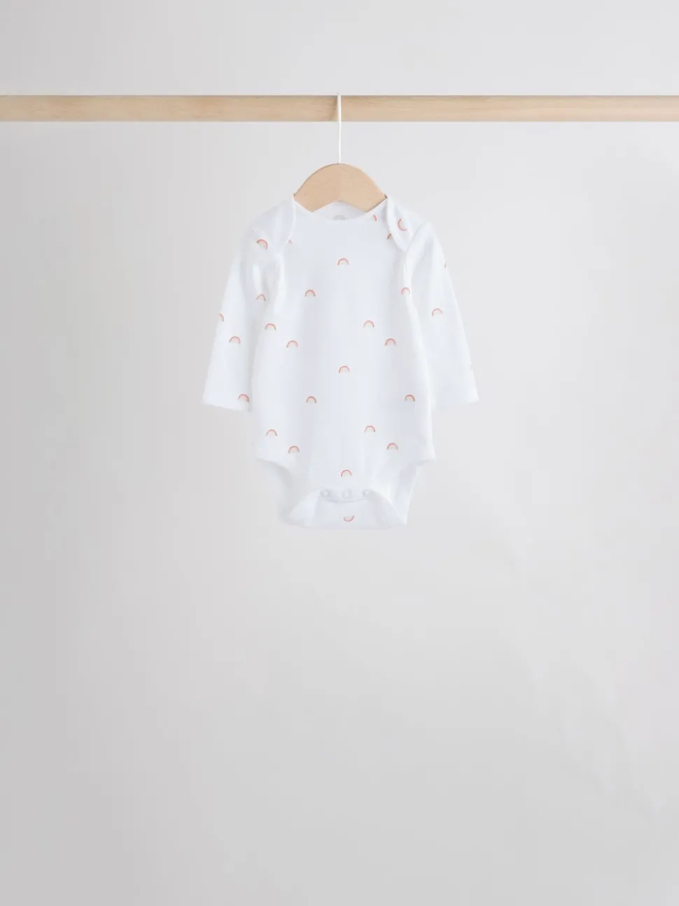 White Character 7 Pack Long Sleeve 100% Cotton Baby Bodysuits