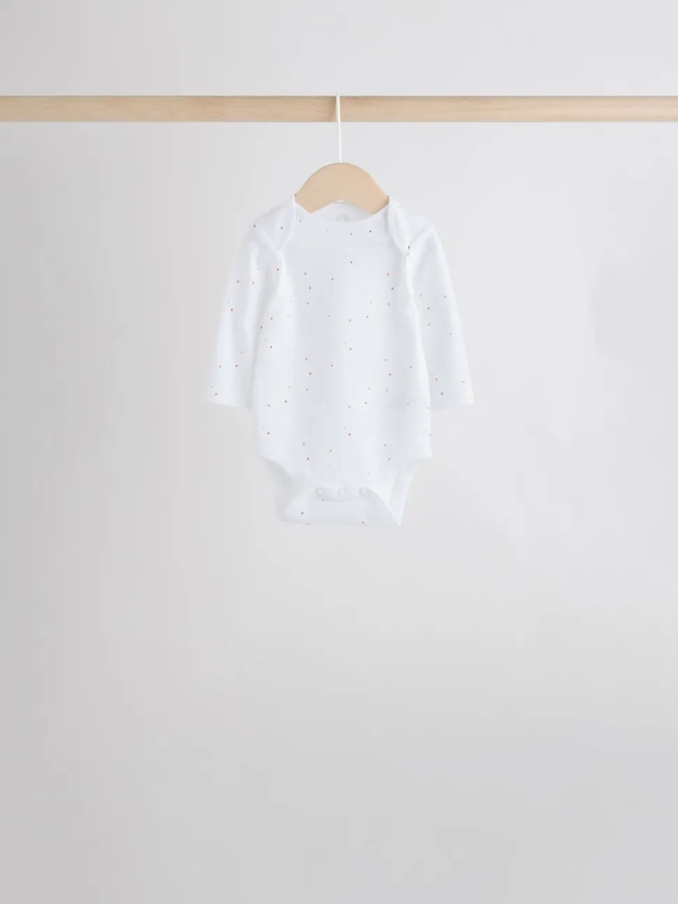 White Character 7 Pack Long Sleeve 100% Cotton Baby Bodysuits