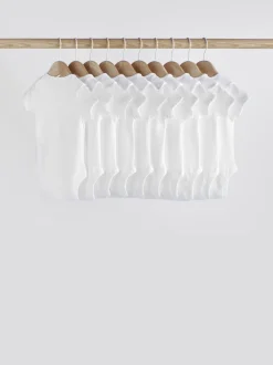White Essential 10 Pack Short Sleeve Bodysuits