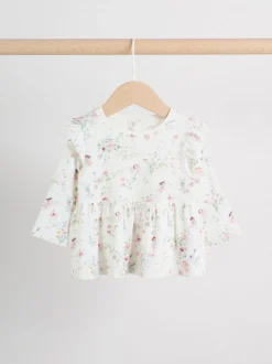 White Fairy Long Sleeve Frill Top And Leggings Baby 2 Piece Set (0mths-2yrs)