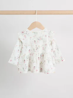 White Fairy Long Sleeve Frill Top And Leggings Baby 2 Piece Set (0mths-2yrs)
