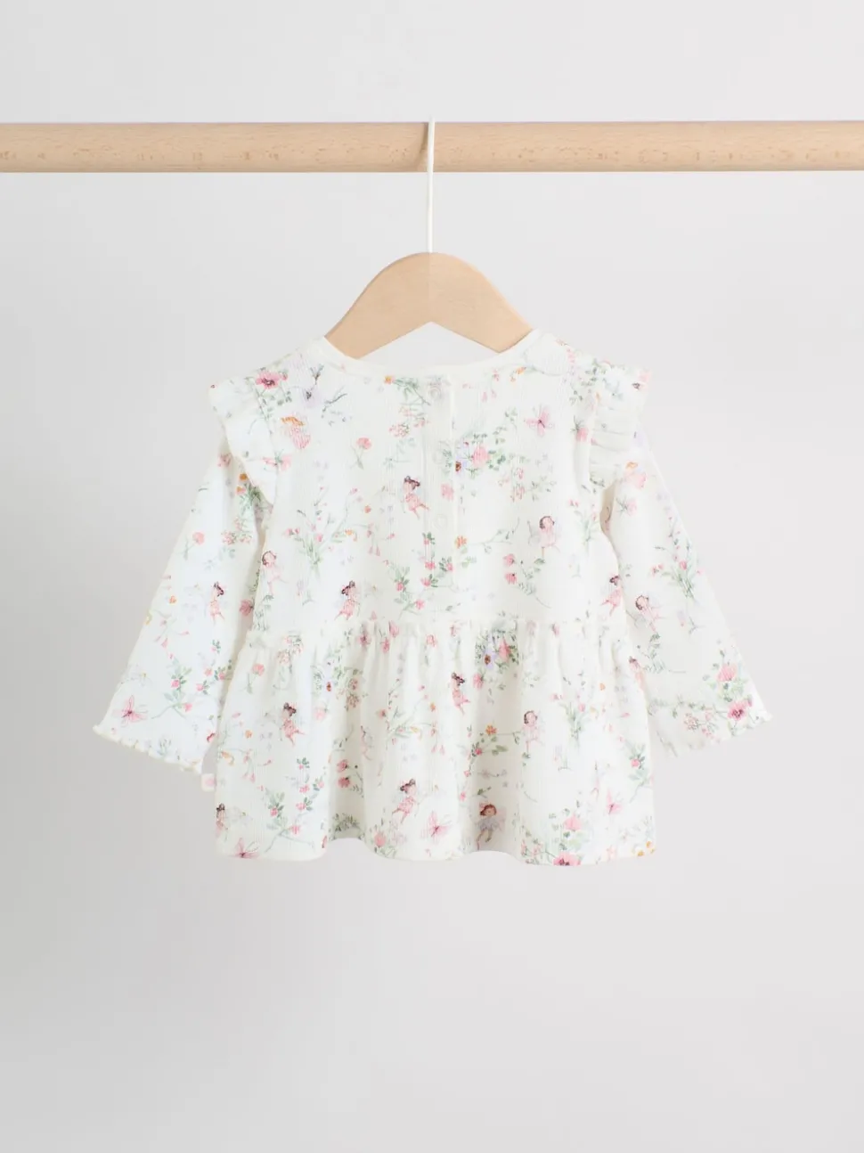 White Fairy Long Sleeve Frill Top And Leggings Baby 2 Piece Set (0mths-2yrs)