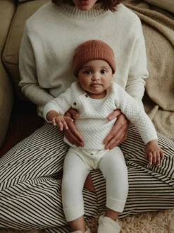White Knitted Jumper And Trouser Baby Set (0mths-2yrs)