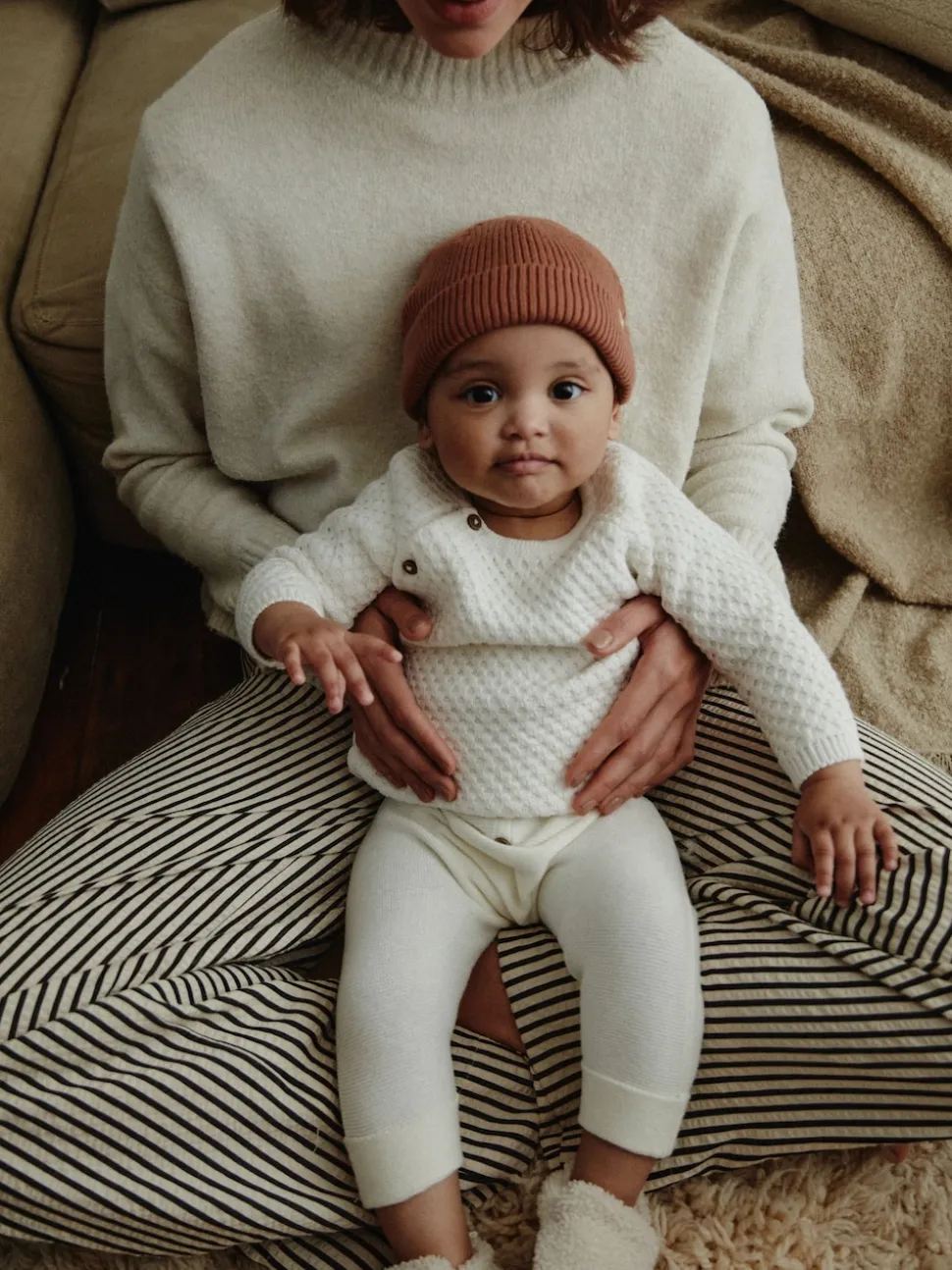 White Knitted Jumper And Trouser Baby Set (0mths-2yrs)