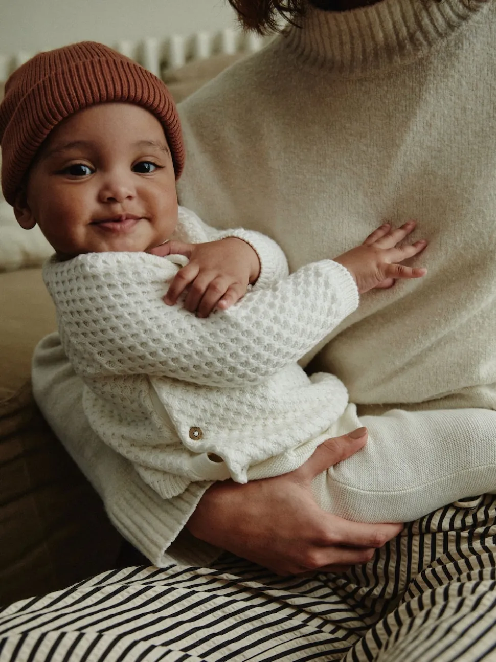 White Knitted Jumper And Trouser Baby Set (0mths-2yrs)