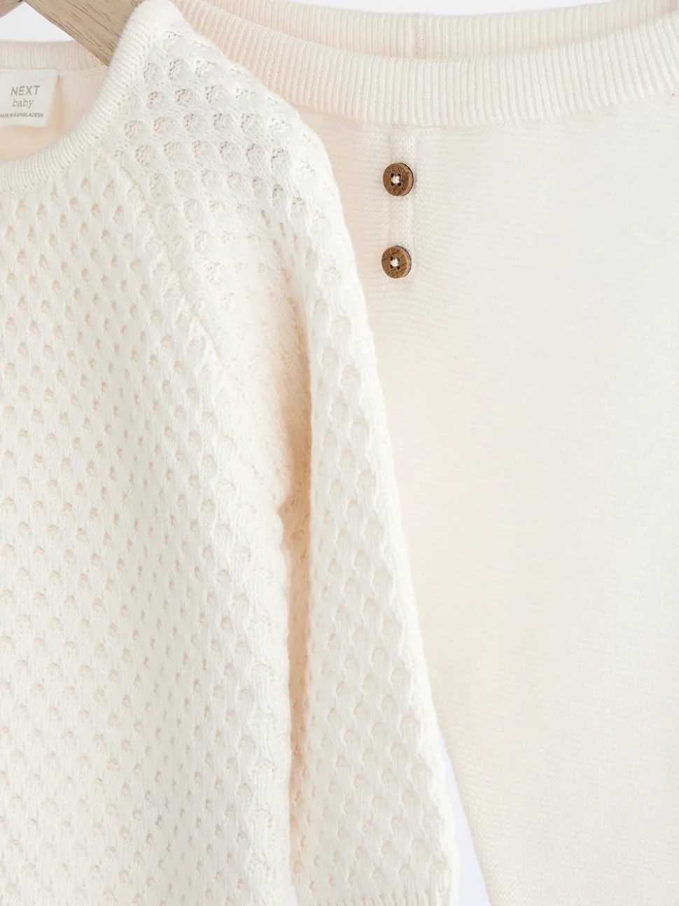 White Knitted Jumper And Trouser Baby Set (0mths-2yrs)