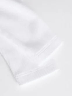 White Long Sleeve Rib Baby Bodysuits 5 Pack