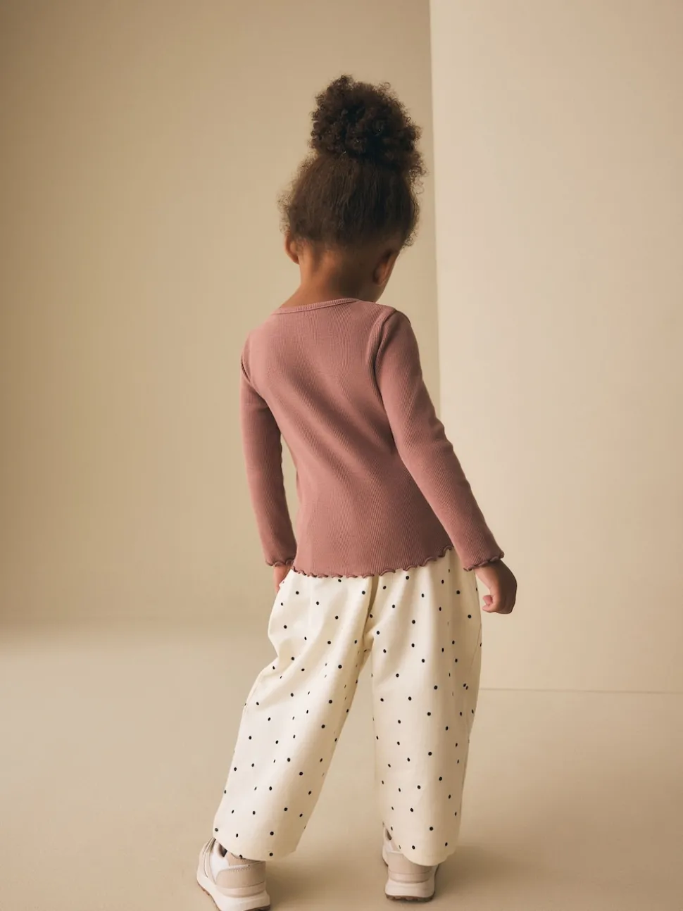 White Mono Spot Bears Embellished Barrel Trousers (3mths-7yrs)