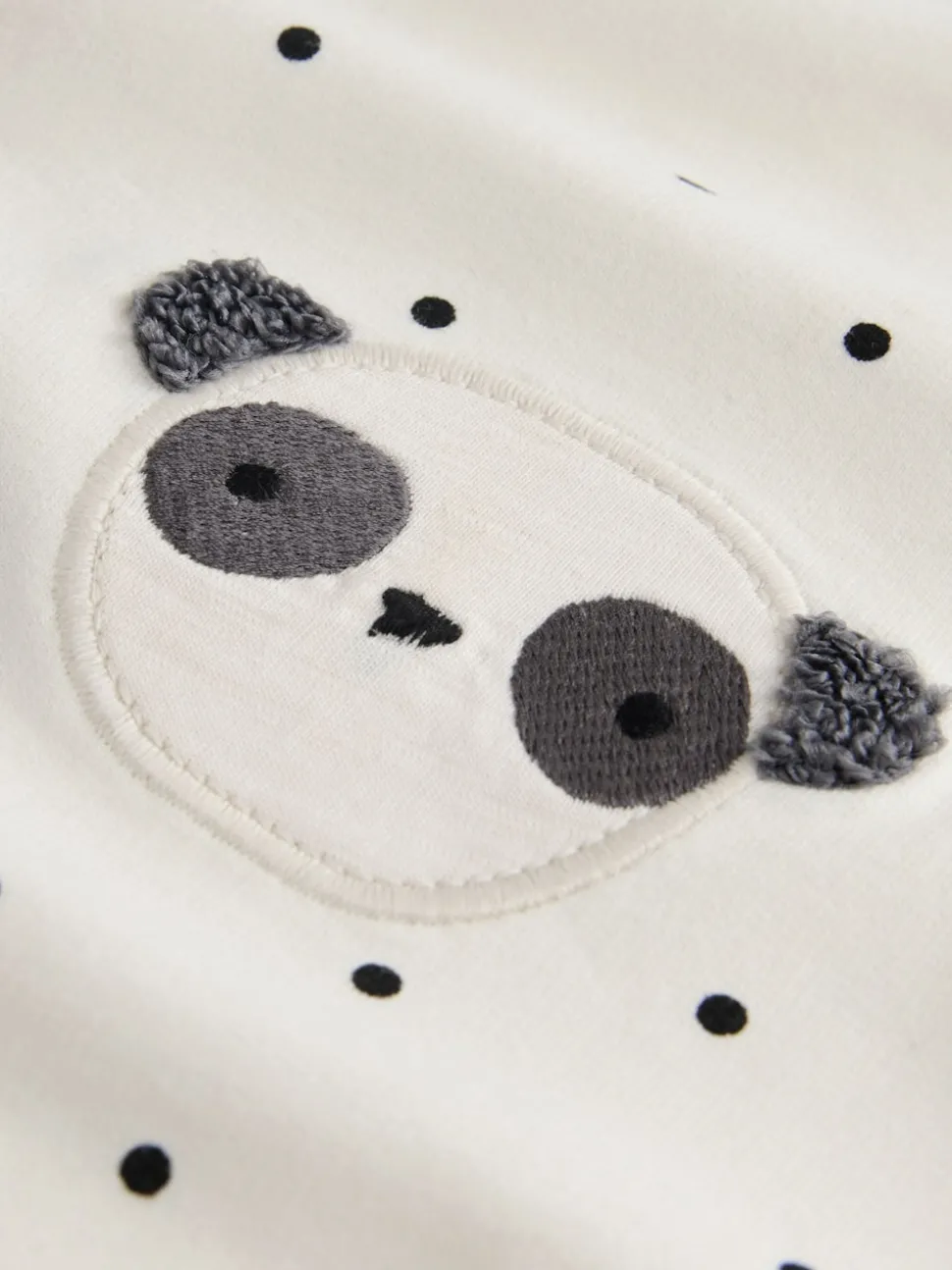 White Mono Spot Bears Embellished Barrel Trousers (3mths-7yrs)