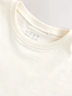 White Short Sleeve Peplum T-Shirt (3mths-7yrs)