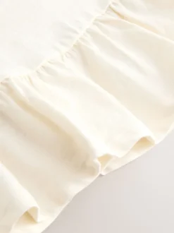 White Short Sleeve Peplum T-Shirt (3mths-7yrs)