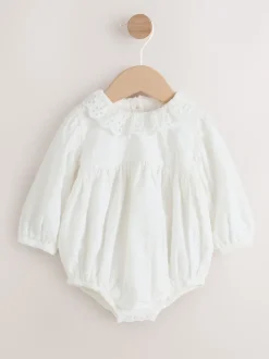 White Baby Bloomer Romper (0mths-2yrs)