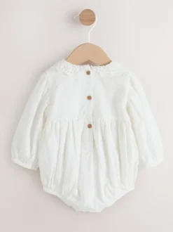 White Baby Bloomer Romper (0mths-2yrs)