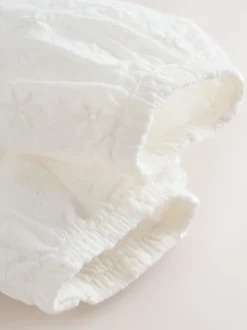 White Baby Bloomer Romper (0mths-2yrs)