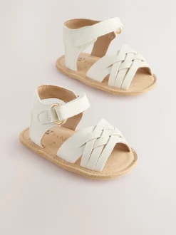 White Baby Fisherman Sandals (0-24mths)