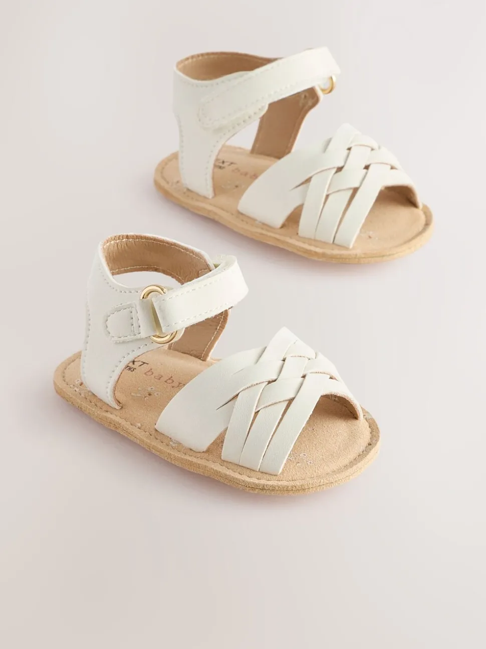 White Baby Fisherman Sandals (0-24mths)