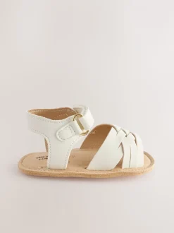 White Baby Fisherman Sandals (0-24mths)