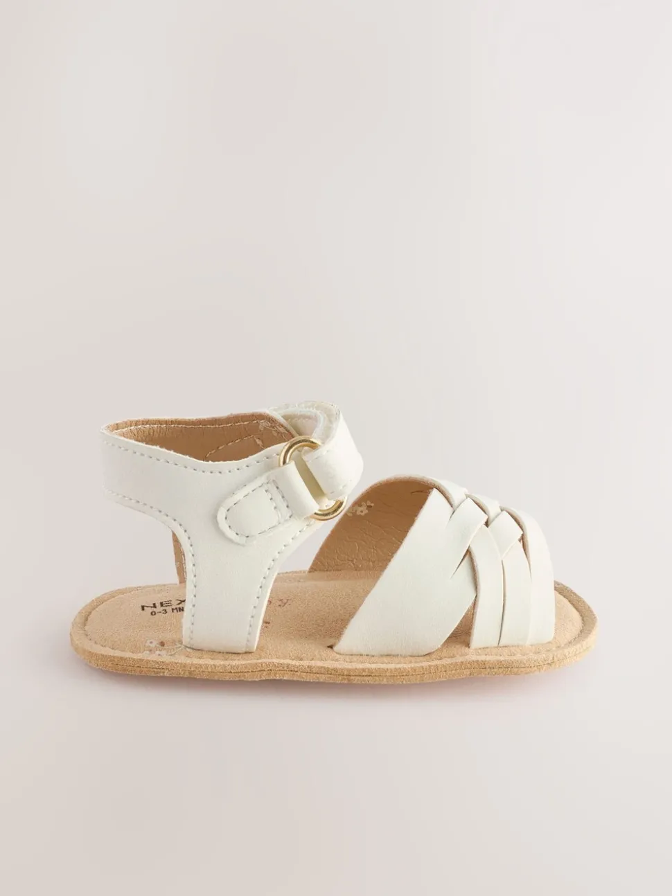 White Baby Fisherman Sandals (0-24mths)