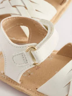 White Baby Fisherman Sandals (0-24mths)